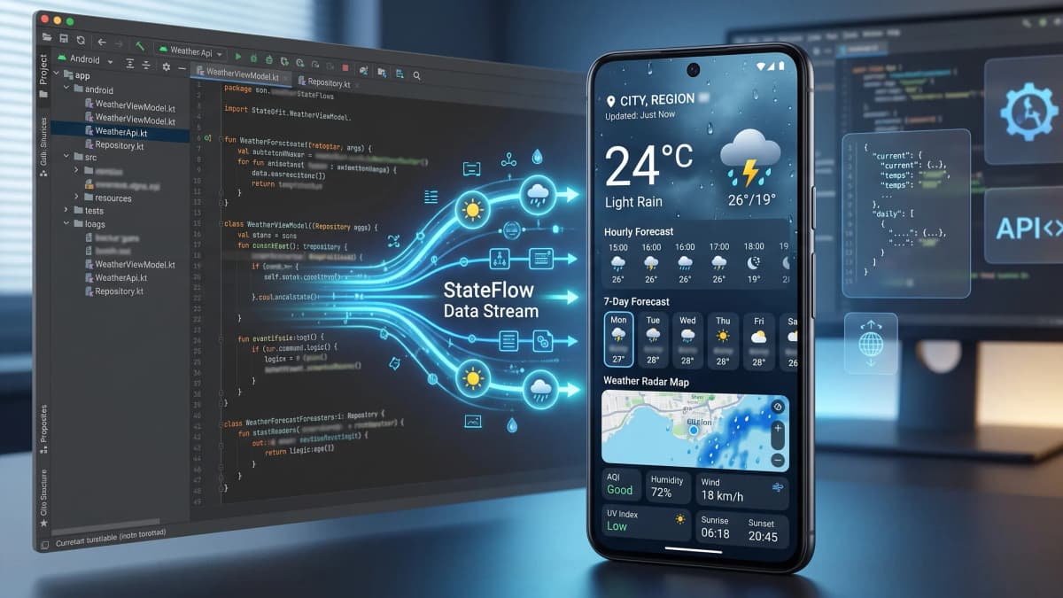 Real-Time Weather Forecast App (Retrofit + StateFlow)