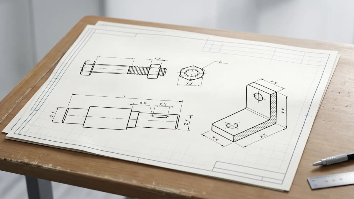 Basic Machine Component Drafting