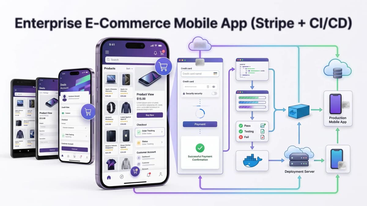 Enterprise E-Commerce Mobile App (Stripe + CI/CD)